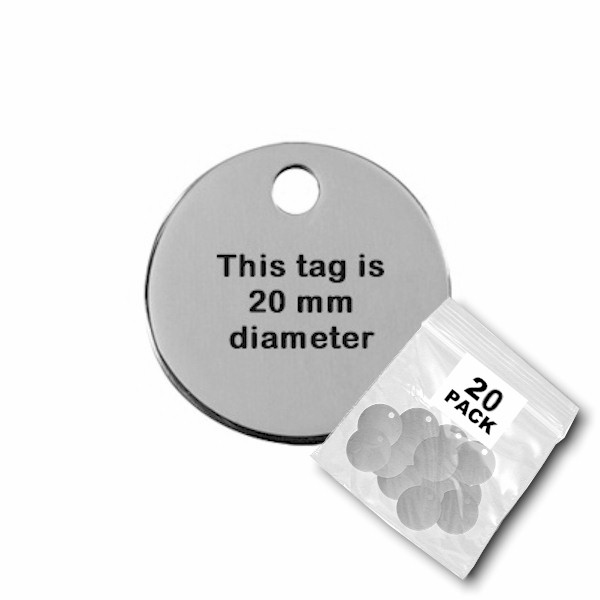 Blank Nickel Tags (20-pack) 20mm