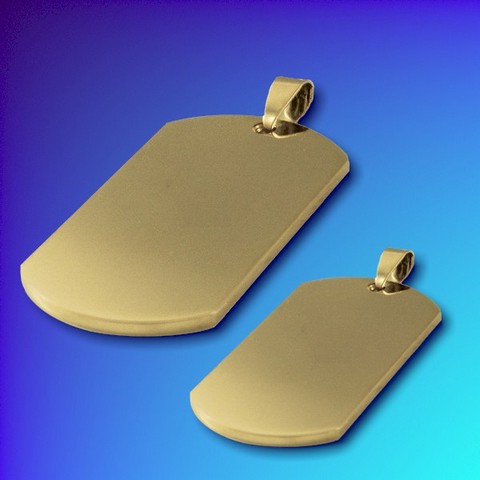 Rectangular Dog-Tag - Gold Plated