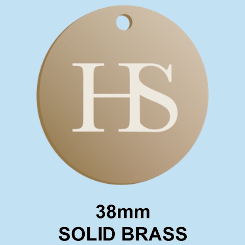 HS 38mm Solid Brass HS LOGO