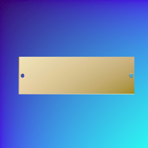 Brass Name Plate Straight Ends 25x65 mm