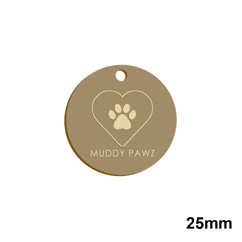 Muddy Pawz 25 mm Brass Disc