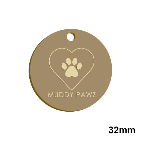 Muddy Pawz 32 mm Brass Disc