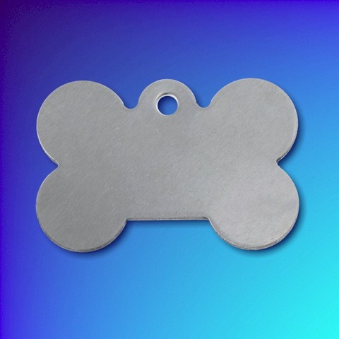 Steel Bone Shape Pet Tag - Plain - 38mm