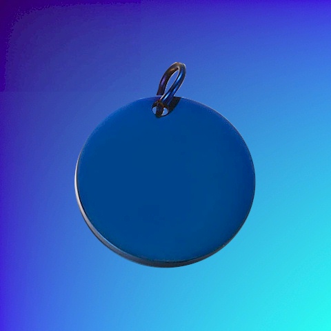 Marine-Blue Titanium-Ion Plated Steel Disc - 35mm