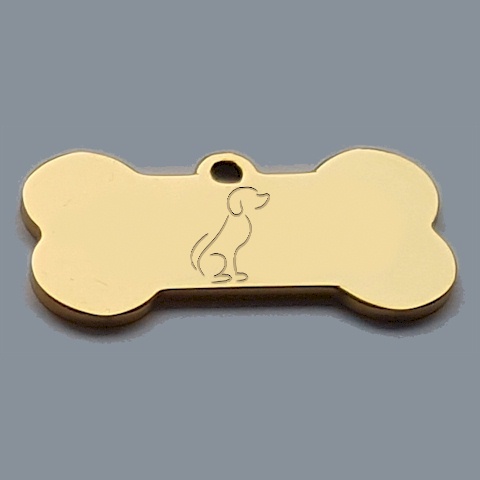 W-and-P LArge Bone Gold Dog