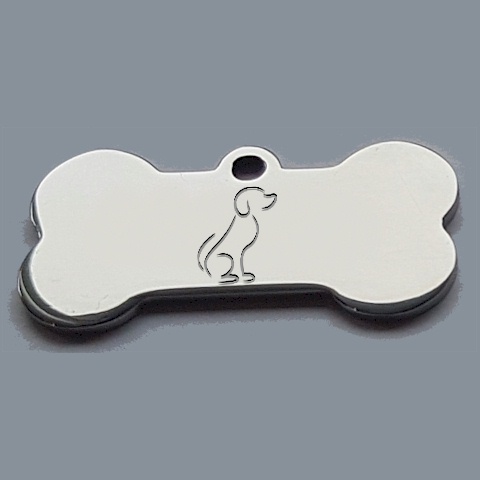 W-and-P Large Bone Silver Dog