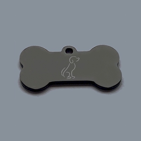 W-and-P Small Bone Black Dog
