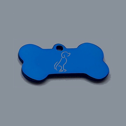 W-and-P Small Bone Blue Dog