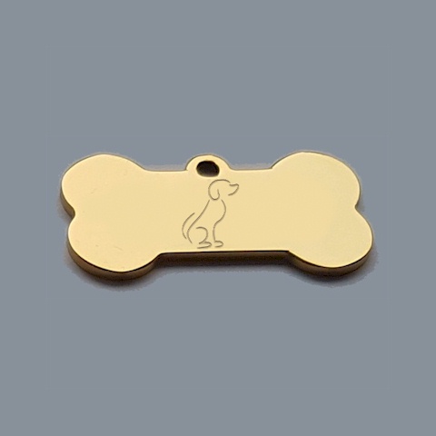 W-and-P Small Bone Gold Dog